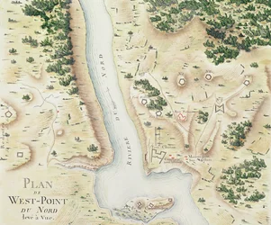 Kaart van noord West-Point, Virginia, uit 